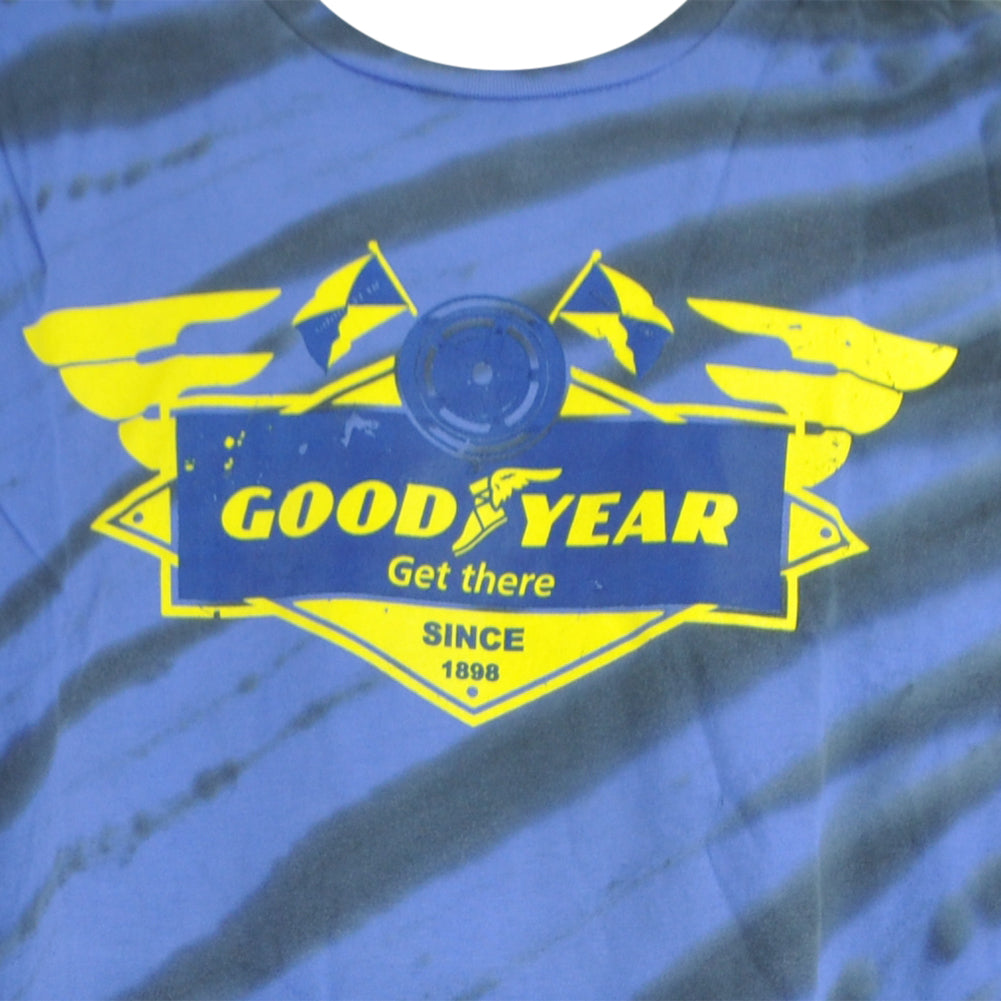Good Year Get there 1898 Tires Automobile Blue Crew Neck Adults Tshirt Tee
