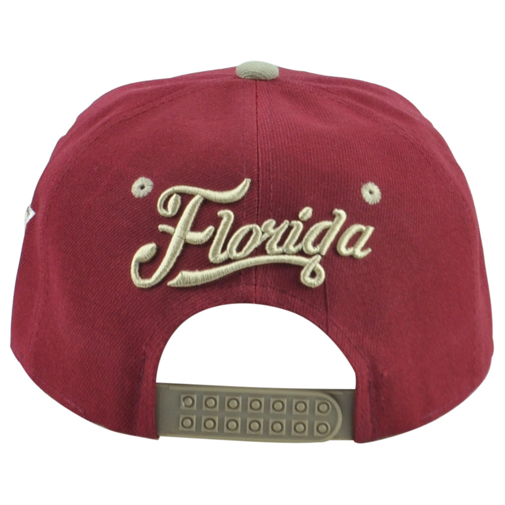 Florida Seminoles Theme Football State Flat Bill Adjustable Helmet Adult Hat Cap