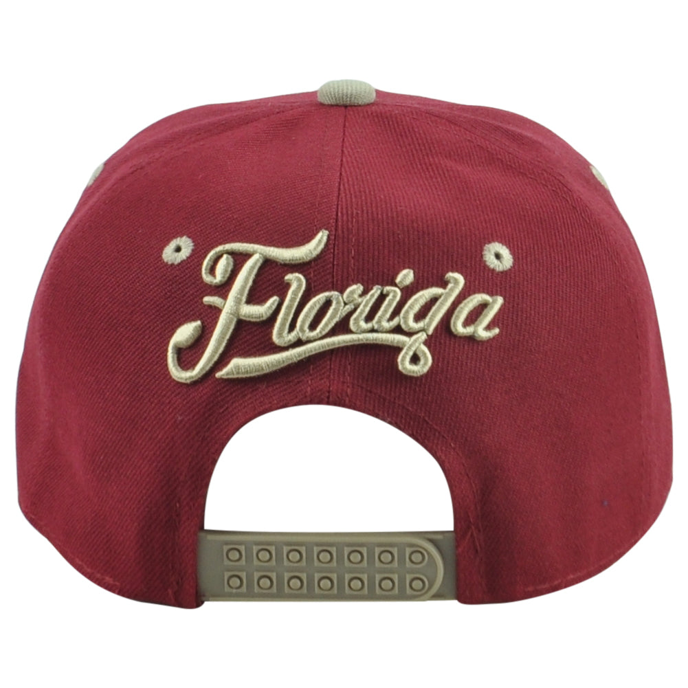 Florida Seminoles Theme Football State Flat Bill Adjustable Helmet Men Hat Cap