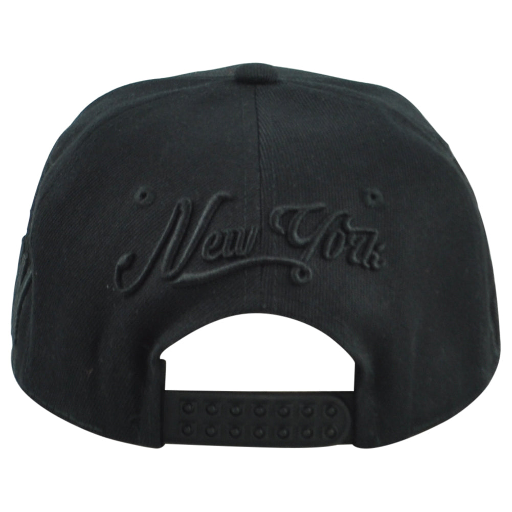 New York Yankees Theme Baseball State Flat Bill Adjustable Adults Black Hat Cap