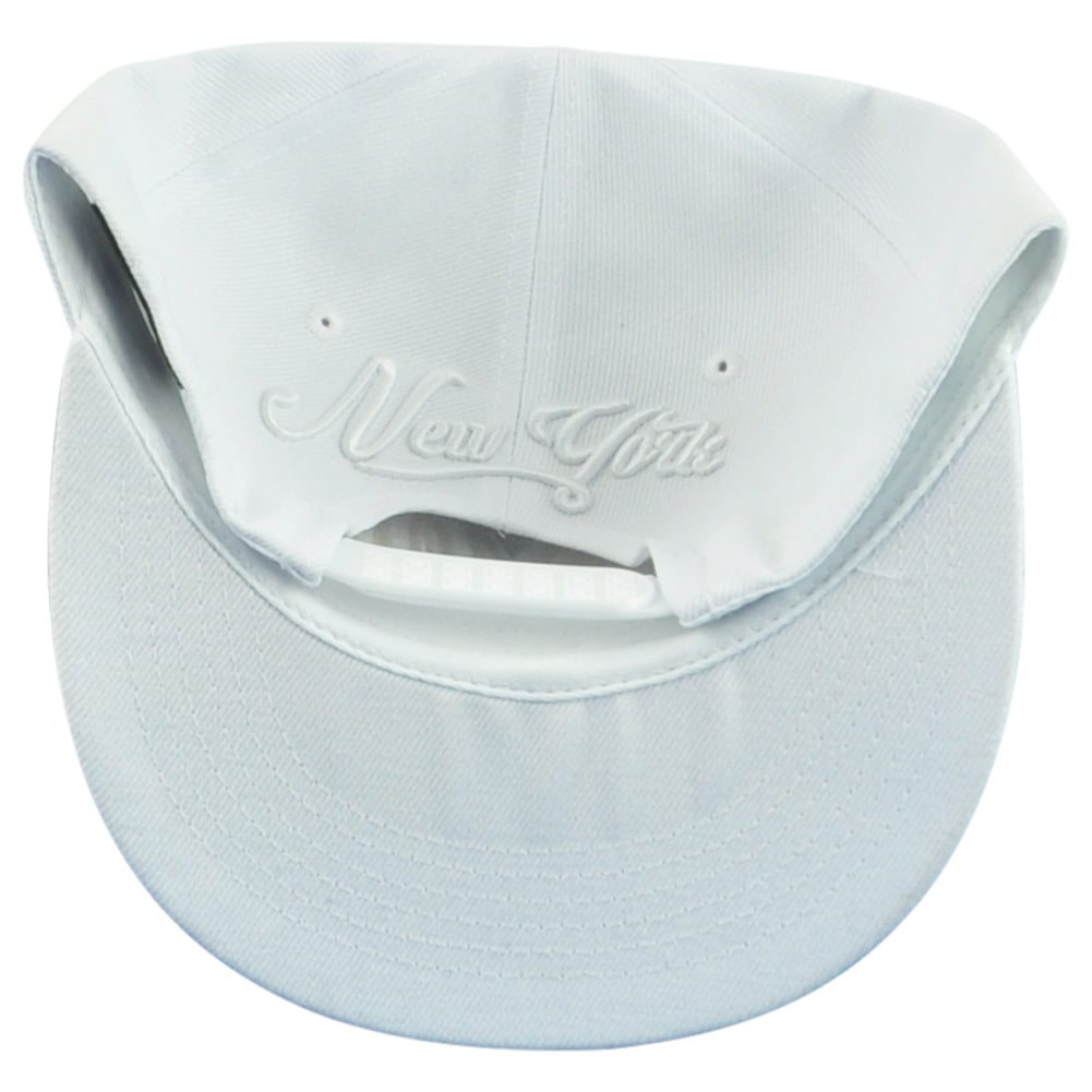 New York Yankees Theme Baseball State Flat Bill Adjustable Adults White Hat Cap