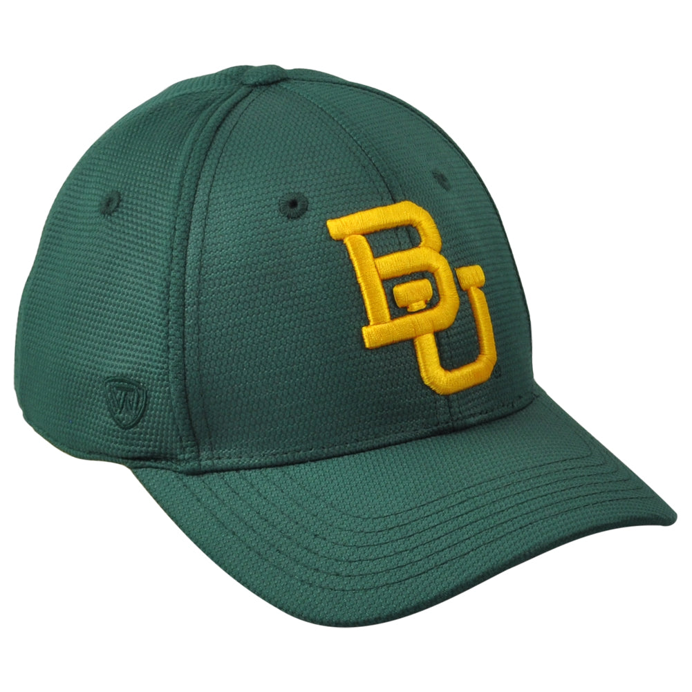 NCAA TOW Baylor Bears Green Flex Fit Stretch One Size Adult Curved Bill Hat Cap