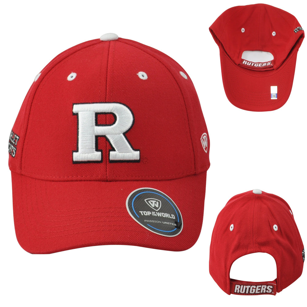 NCAA Captivating Rutgers Scarlet Knights Adjustable Adults Red Sports Hat Cap