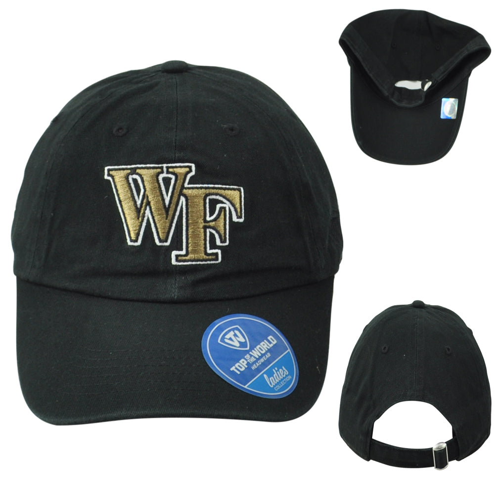 NCAA TOW Wake Forest Demon Deacons Black Adjustable Womens Ladies Adults Hat Cap