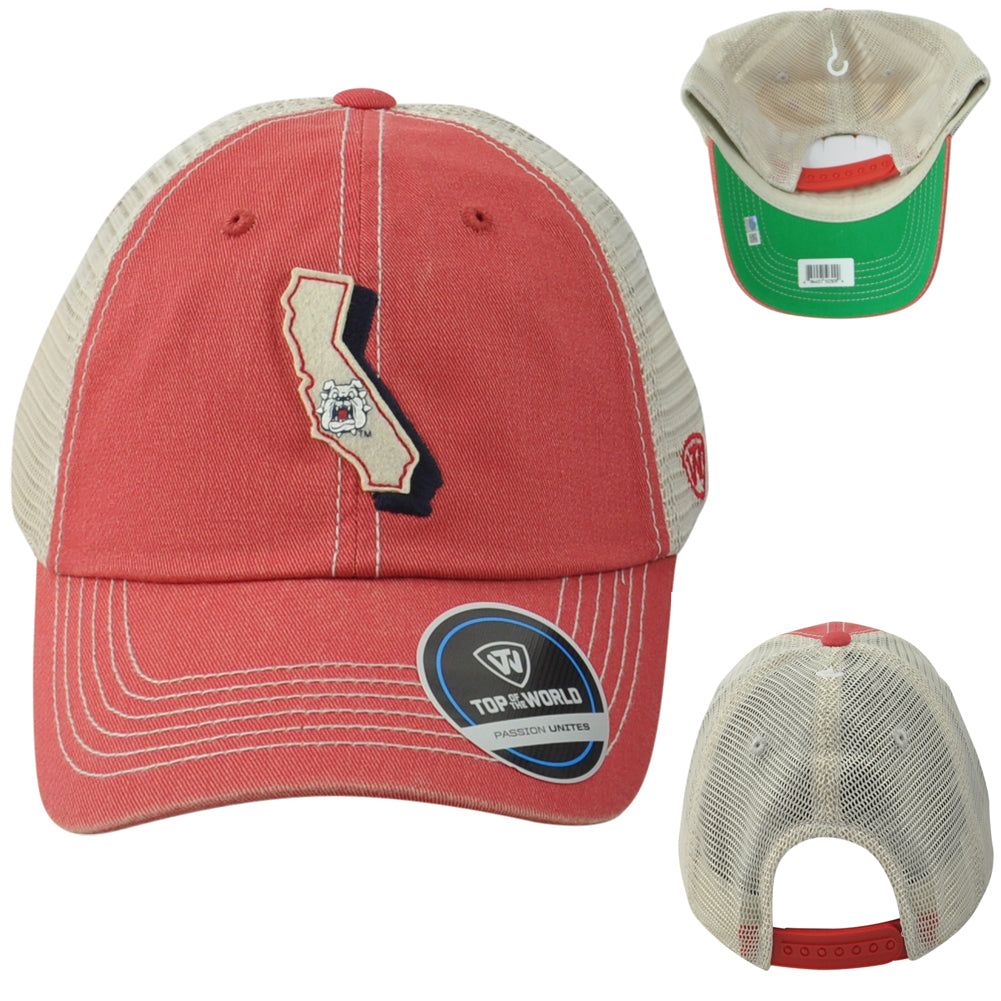 NCAA TOW Fresno State Bulldogs Trucker Mesh Curved Bill Adjustable Men Hat Cap