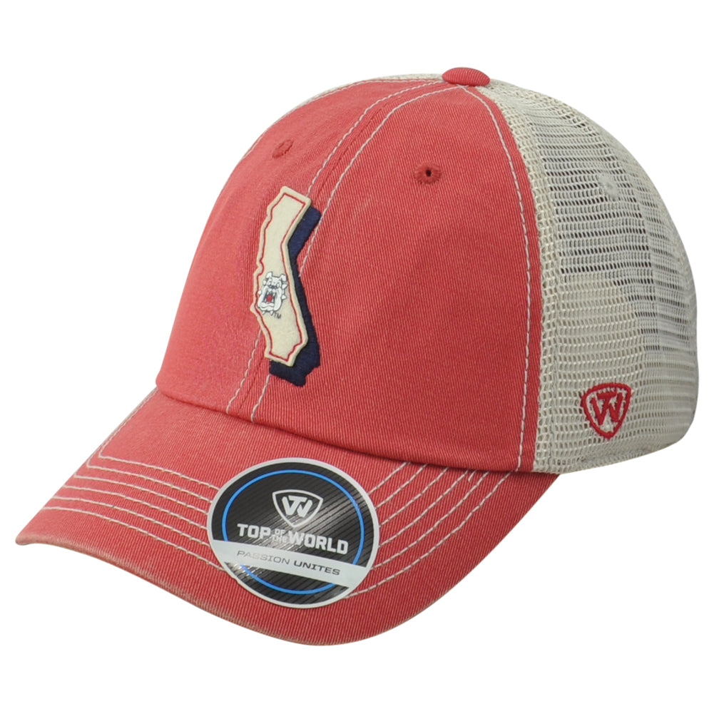 NCAA TOW Fresno State Bulldogs Trucker Mesh Curved Bill Adjustable Men Hat Cap