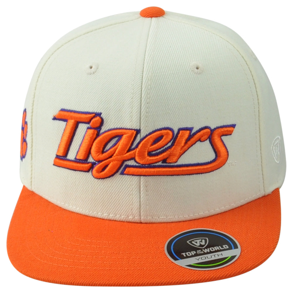 NCAA TOW Clemson Tigers Snapback Two Colors Sports Flat Bill Youth Kids Hat Cap