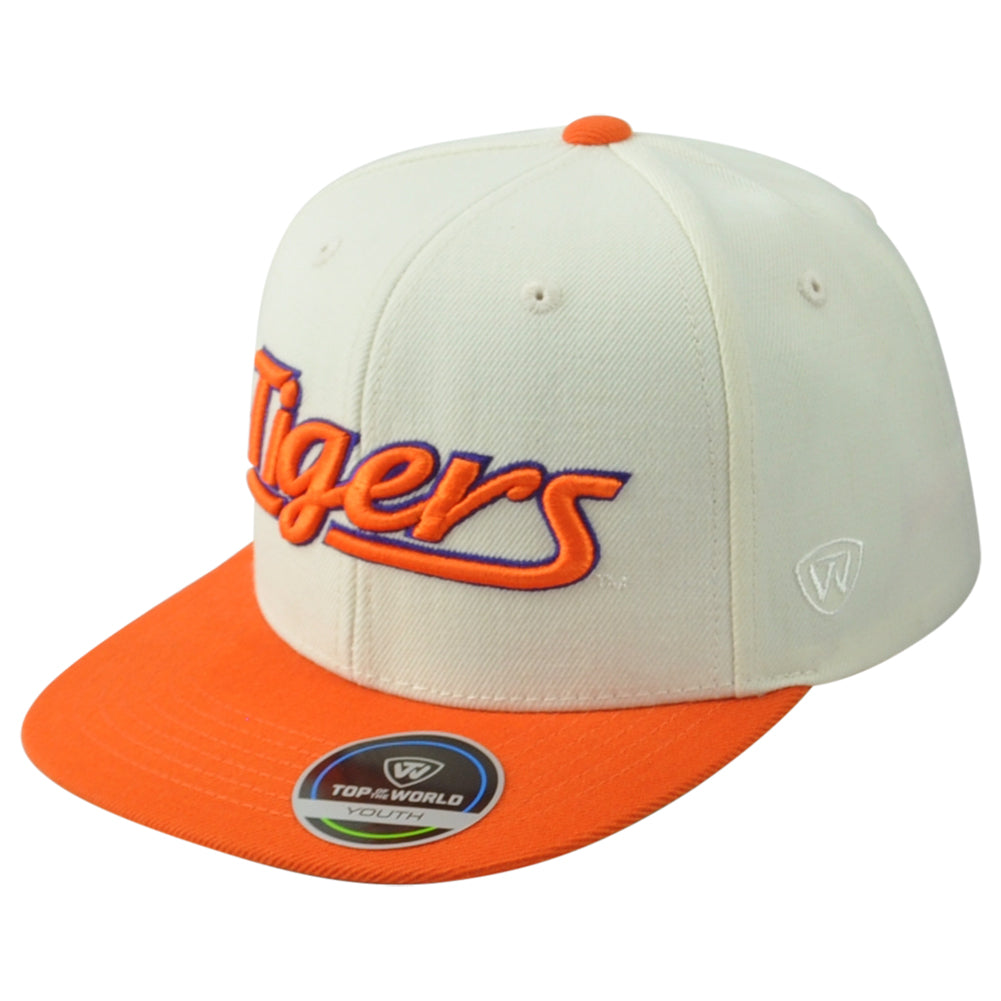 NCAA TOW Clemson Tigers Snapback Two Colors Sports Flat Bill Youth Kids Hat Cap