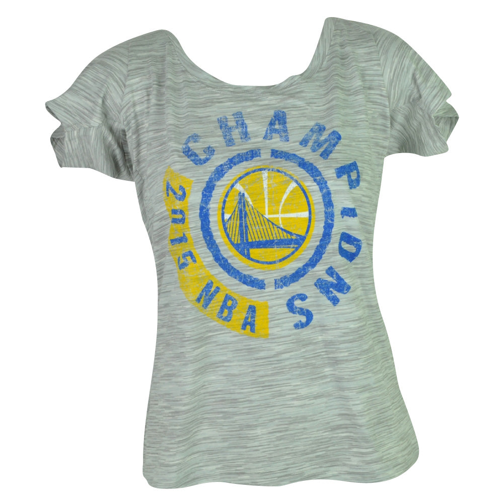 NBA Golden State Warriors 2015 Champions Womens Tshirt Tee Heather Grey