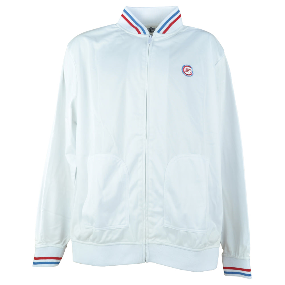 MLB Red Jacket Chicago Cubs Sweater Zipper Men Adults Vintage Size White