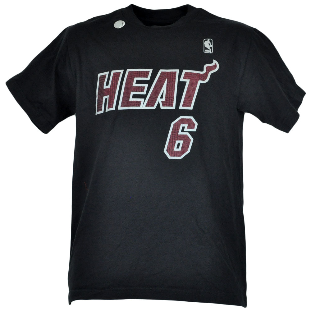 NBA Adidas MVP Lebron James 6 Metallic Miami Heat Tshirt Licensed Tee Shirt