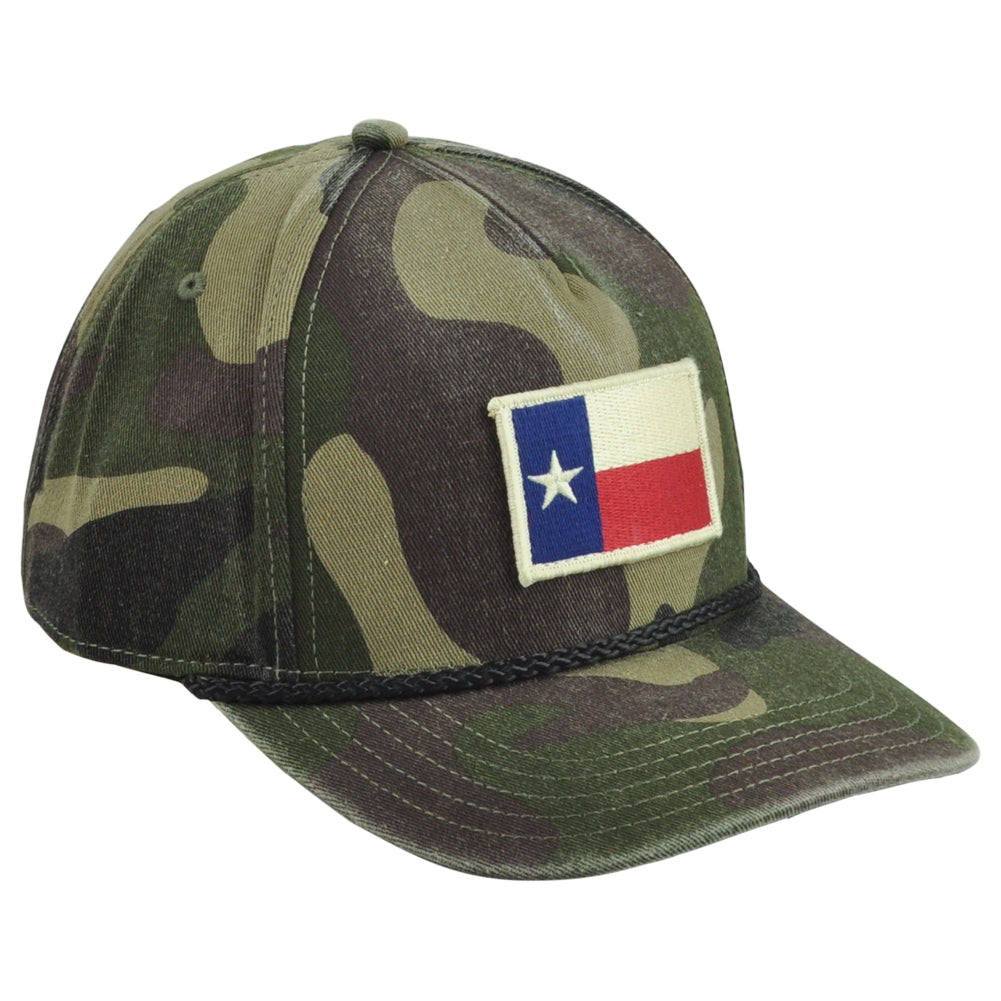 American Needle Texas USA State Flag Cord Snapback Camouflage Adults Hat Cap