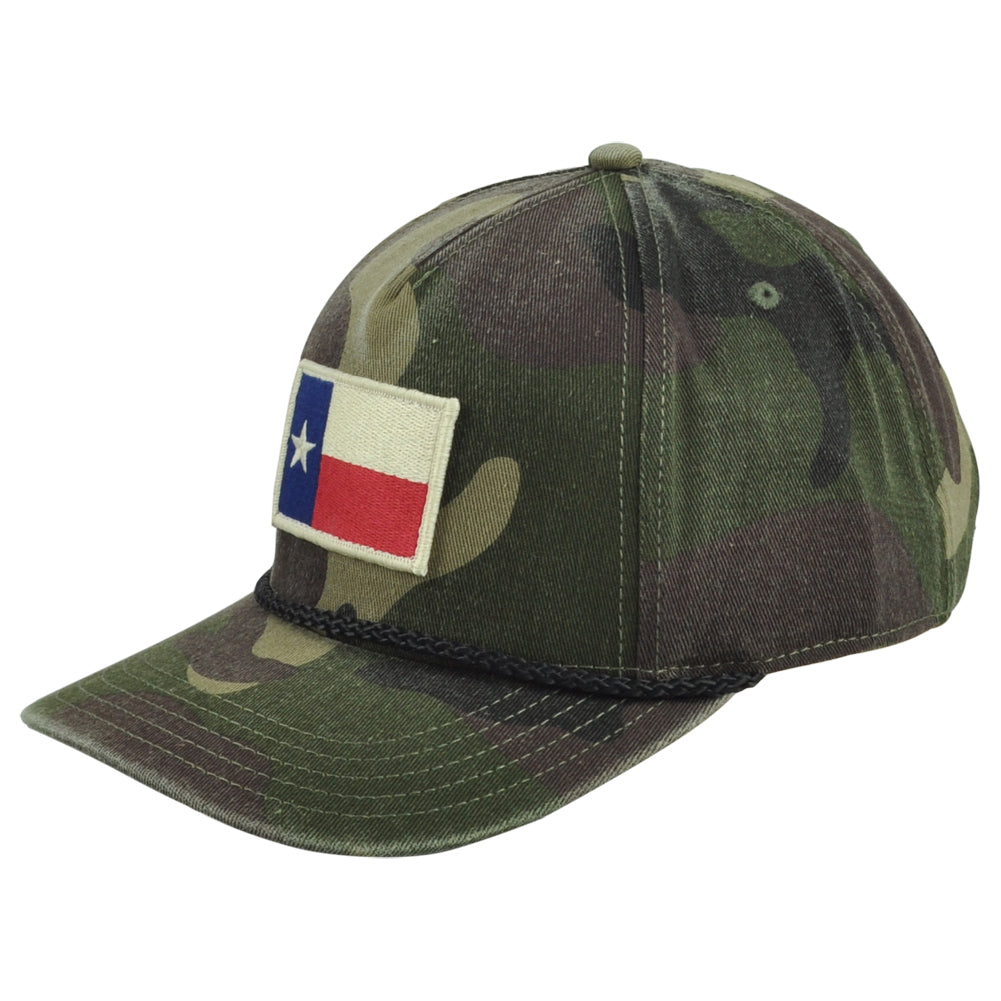 American Needle Texas USA State Flag Cord Snapback Camouflage Adults Hat Cap