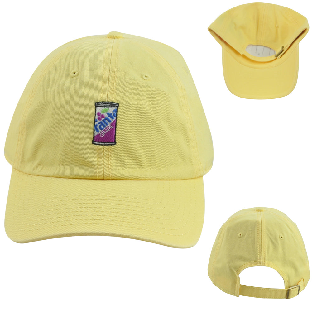 American Needle Fanta Grape Can Drink Beverage Yellow Adjustable Adults Hat Cap