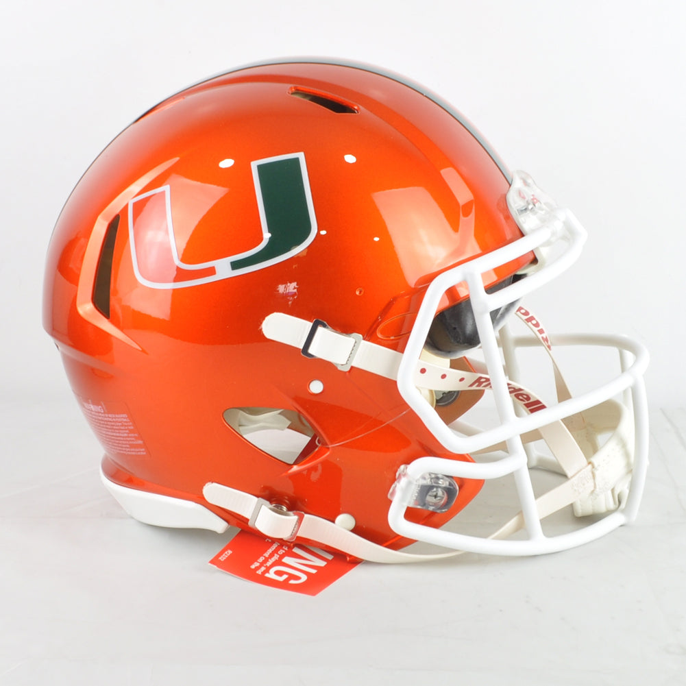 NCAA Miami Hurricanes Riddell Speed Authentic Flash Alternate Full Size Helmet