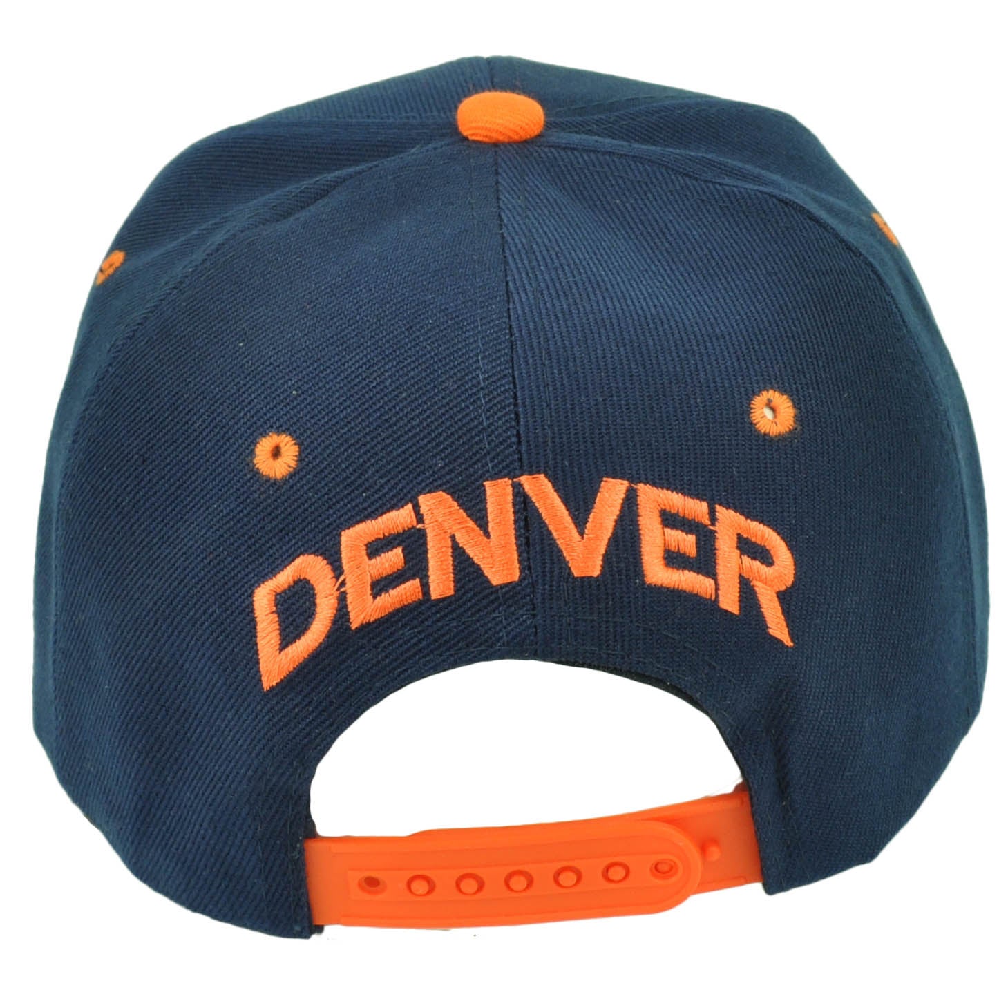 Denver Mile High City Town Colorado Navy Blue Orange Hat Cap Snapback Flat Bill