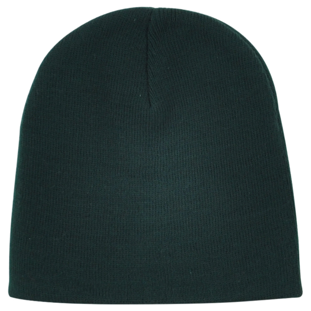 TOW Green Cuffless Blank Solid Plain Adults Unisex Skully Beanie Winter Knit Hat