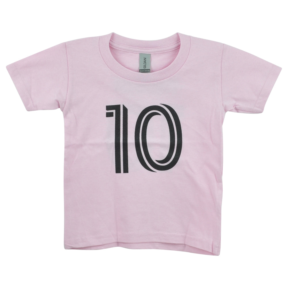 MLS Inter Miami Lionel Messi #10 Pink Toddler Kids Soccer Futbol Tshirt Tee