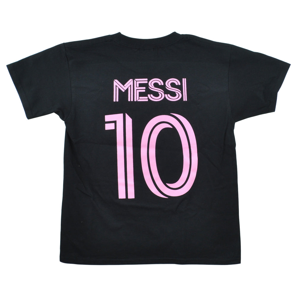 MLS Inter Miami Lionel Messi #10 Black Youth Kids Soccer Futbol Tshirt Tee