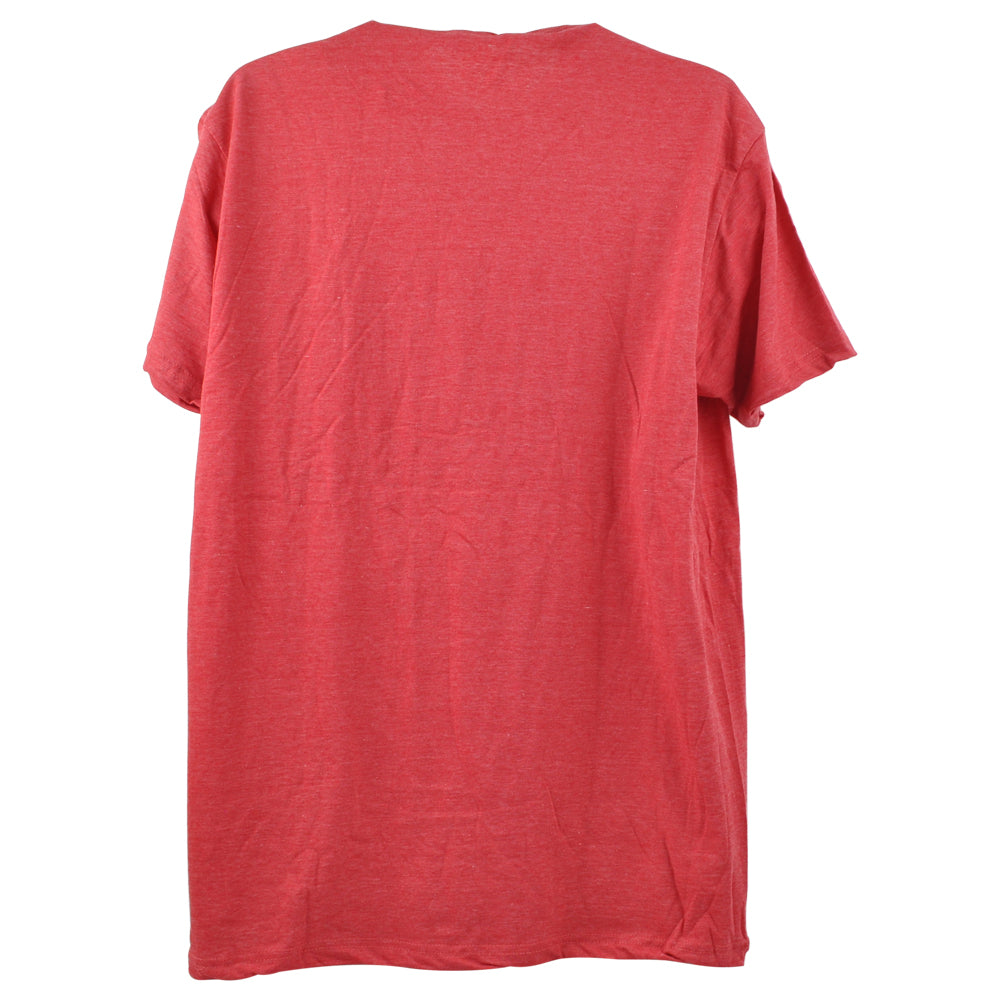 Wright Ditson Plain Blank Red Adults Short Seeve Crew Neck Tshirt Tee