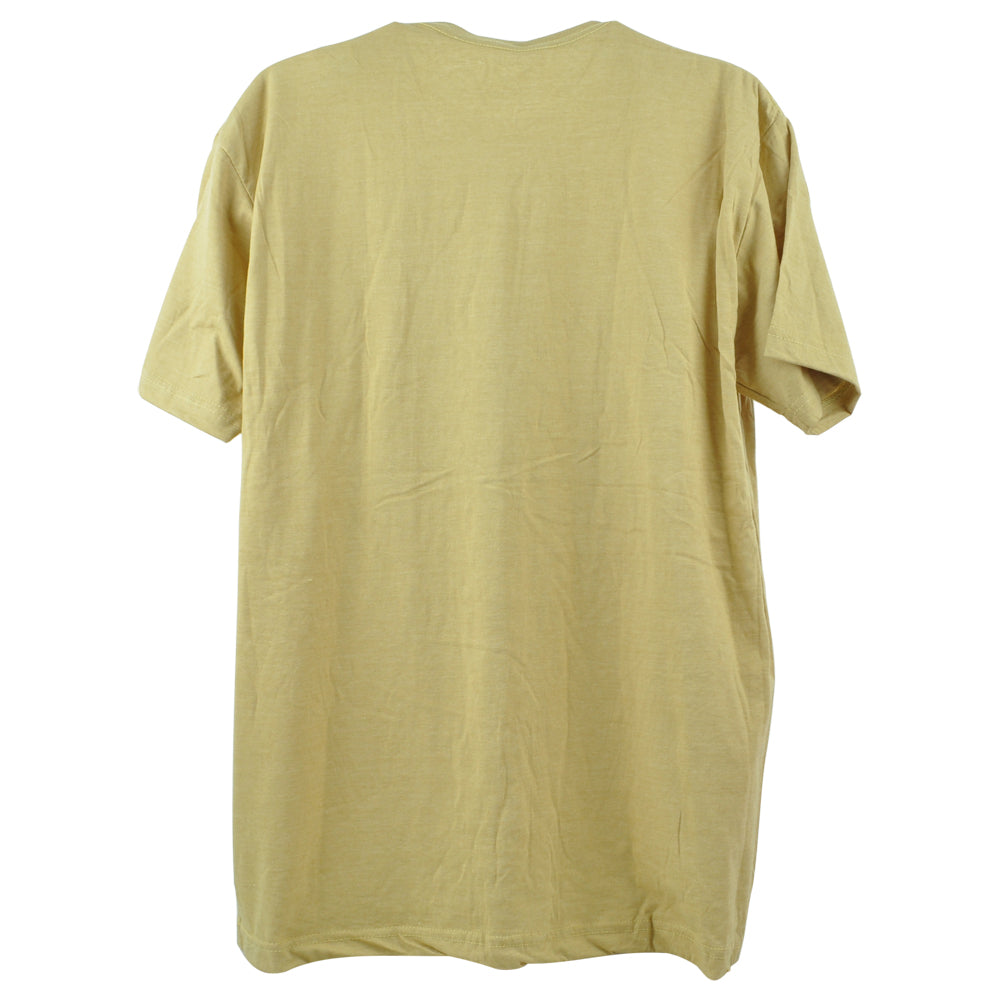Wright Ditson Plain Blank Light Mustard Short Seeve Crew Neck Tshirt Tee