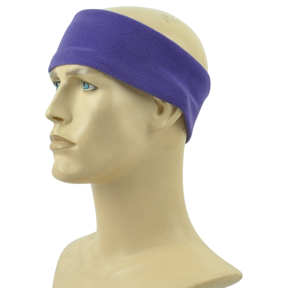 Plain Blank Solid Purple Head Band Sports Outdoor Sweat One Size Adults Unisex