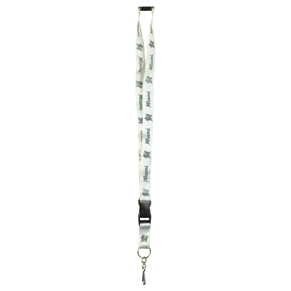 MLB Miami Marlins Lanyard ID Badge Holder Necklace Keys Clip Novelty Sports