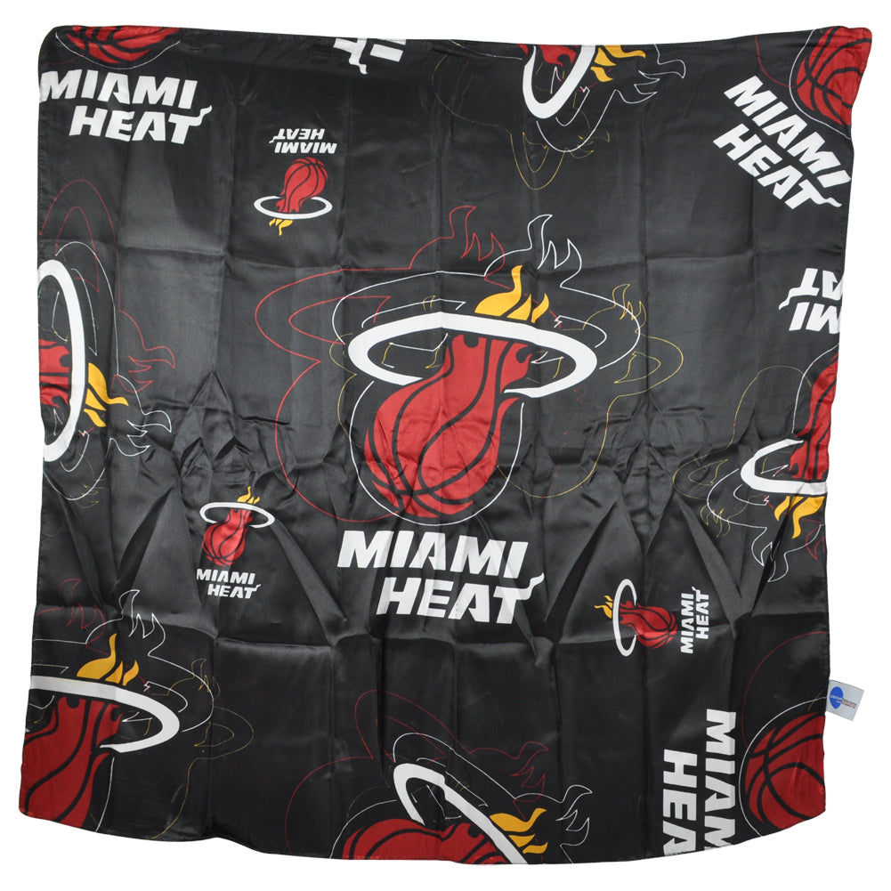 NBA Miami Heat Silky Team Scarf Logo Womens Ladies Sports Fan Black Fashion Belt