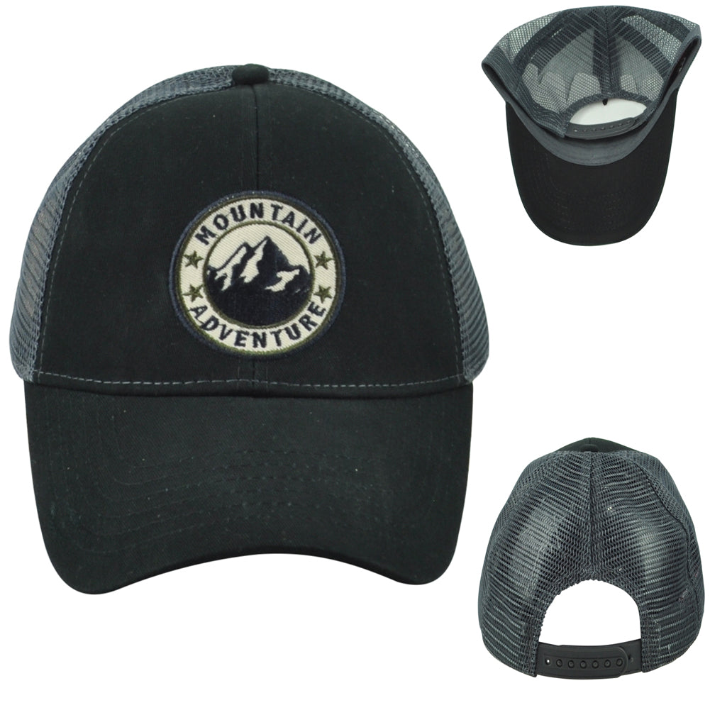 Mountain Adventure Outdoor Camping Hike Trucker Mesh Snapback Adults Hat Cap