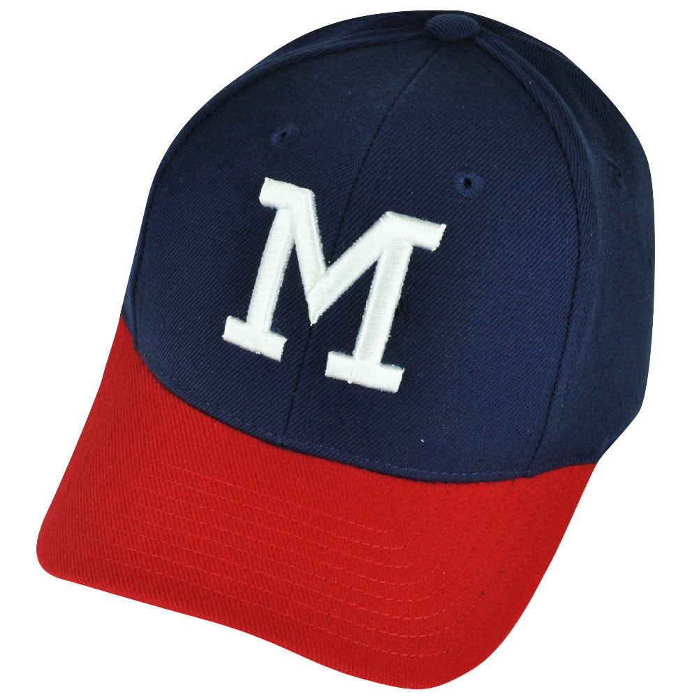 MLB American Needle Milwaukee Brewers Wool Dome Fitted Size Hat Cap 2Tone Sports
