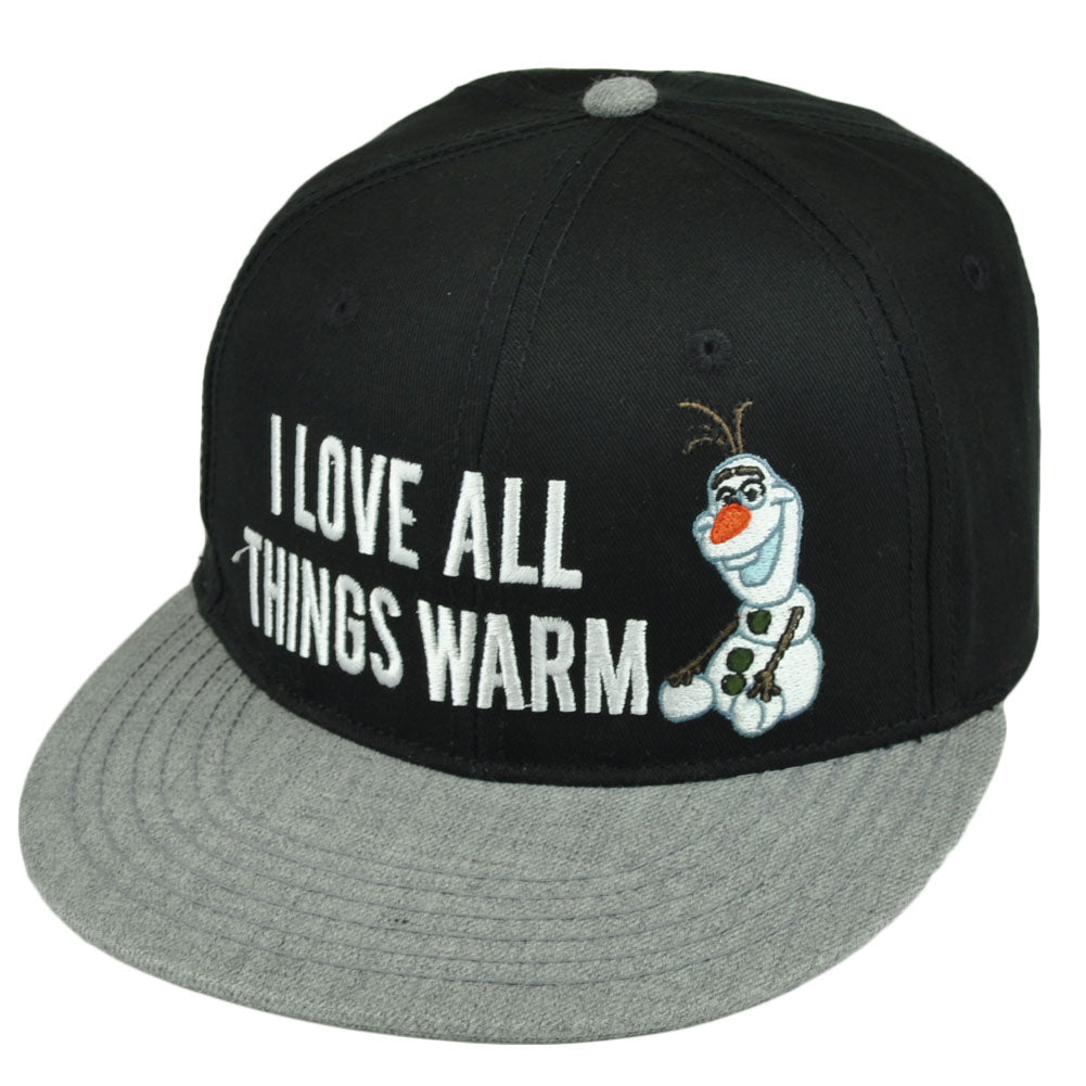 Disney Frozen Olaf Snowman Warm Things Heather Snapback Animated Movie Hat Cap