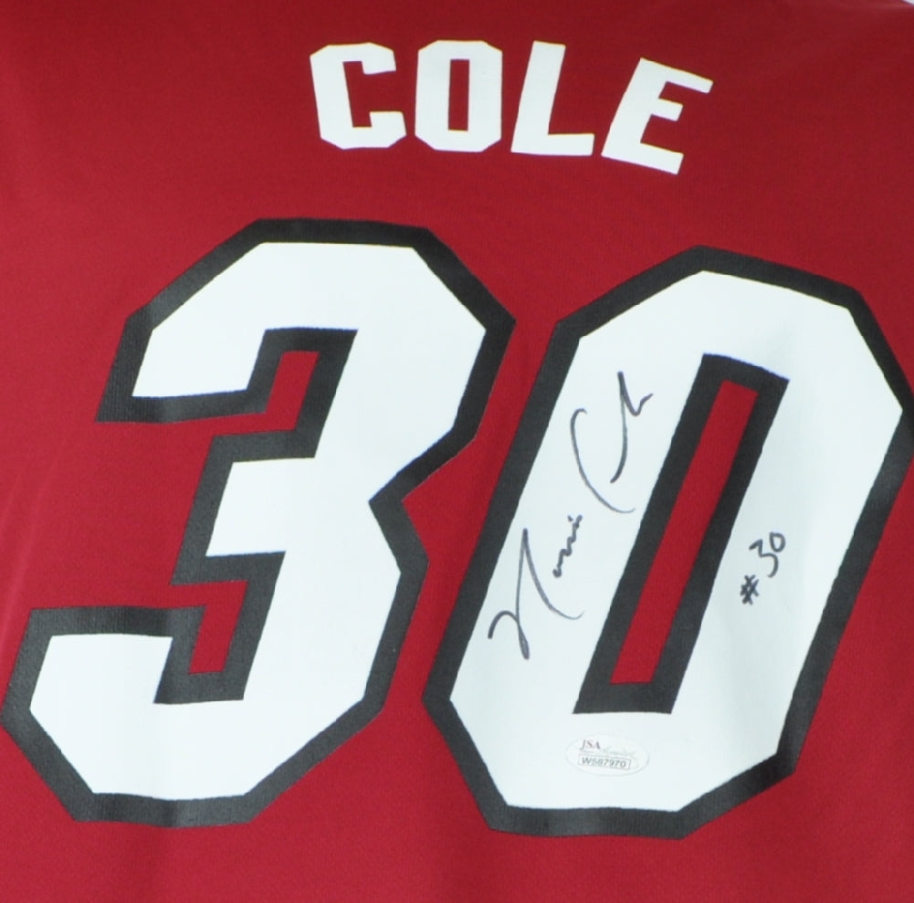 NBA Miami Heat Norris Cole Adidas Replica Jersey Signed Sz JSA #W587972