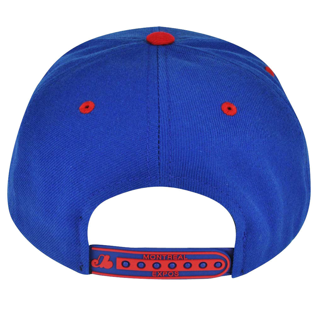 MLB American Needle Montreal Expos Two Tone Fusion Blue Snapback Flat Hat Cap