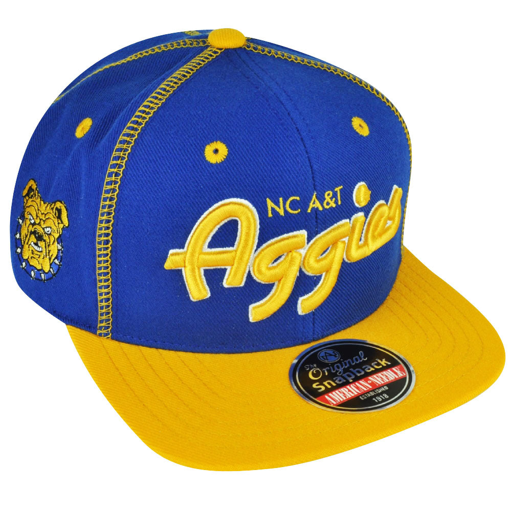 NCAA AACA American Needle North Carolina A&T Aggies Snapback Traxside Hat Cap