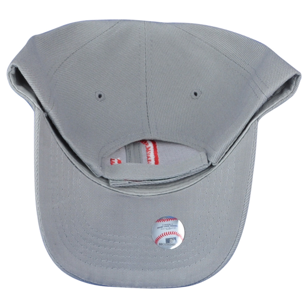MLB Fan Favorite Cleveland Indians Basic Grey Men Curved Bill Adjustable Hat Cap