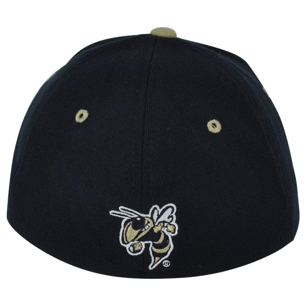 NCAA Zephyr Georgia Tech Yellow Jackets Buzz Flex Fit Stretch M/L Navy Hat Cap