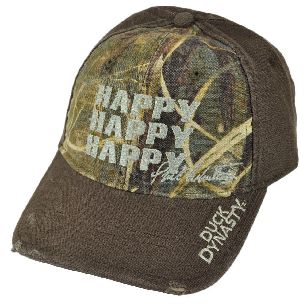 Duck Dynasty A&E Tv Series Realtree Distressed Triple Happy Camo Hat Cap