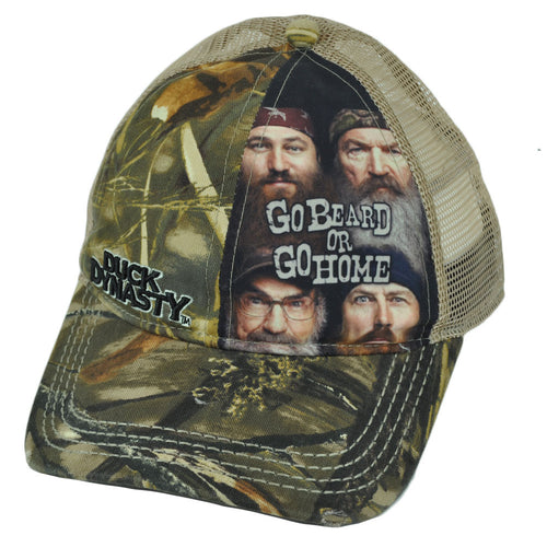 A&E Realtree Duck Dynasty Go Beard Or Go Home Sublimation Mesh Camo GW Hat Cap