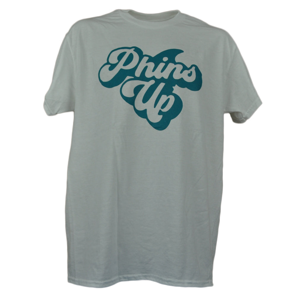 Miami Dolphins Football Phins up White Short Sleeve Adults Men Tshirt Tee 2XLarg