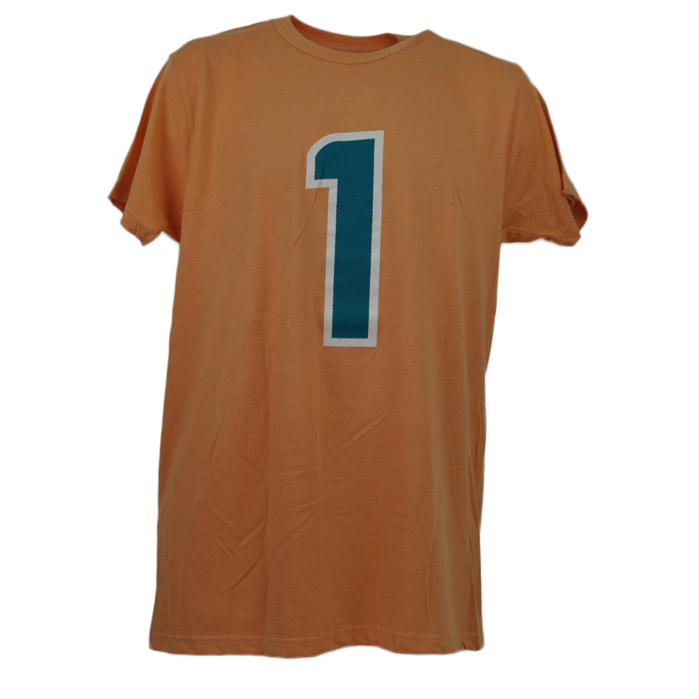 Miami Dolphins Football Tua Tagovailoa #1 Light Orange Sports Tshirt Tee
