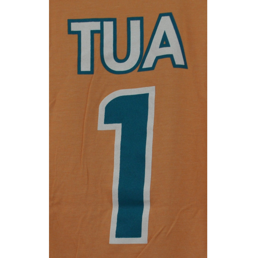 Miami Dolphins Football Tua Tagovailoa #1 Light Orange Sports Tshirt Tee