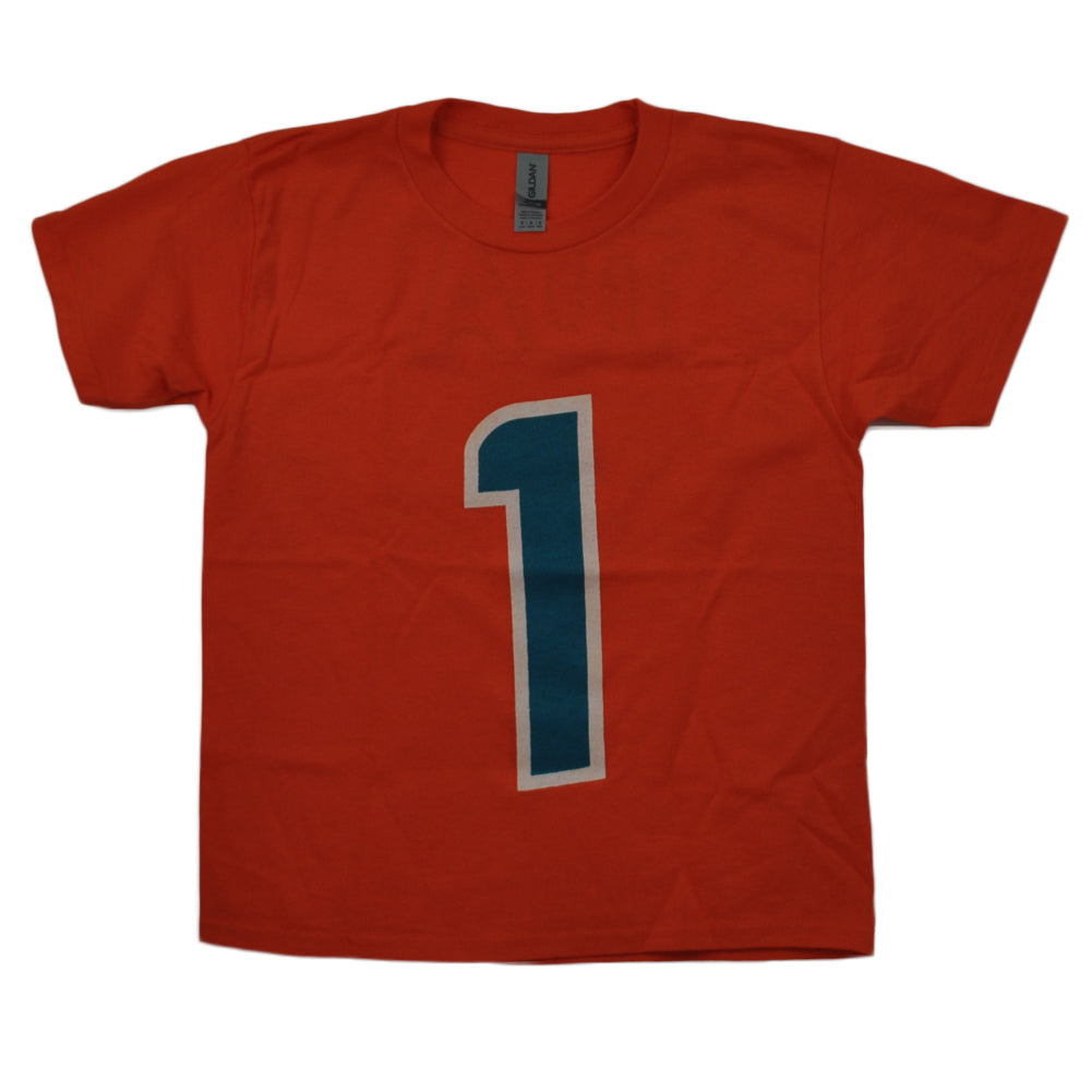 Miami Dolphins Football Tua Tagovailoa #1 Teal Youth Kids Tshirt Tee