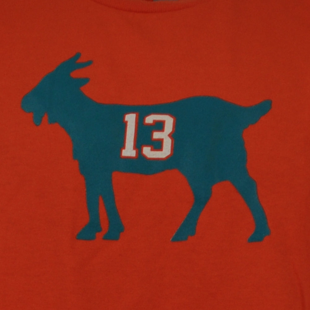 Miami Dolphins Football Dan Marino #13 Goat Orange Short Sleeve Tshirt Tee