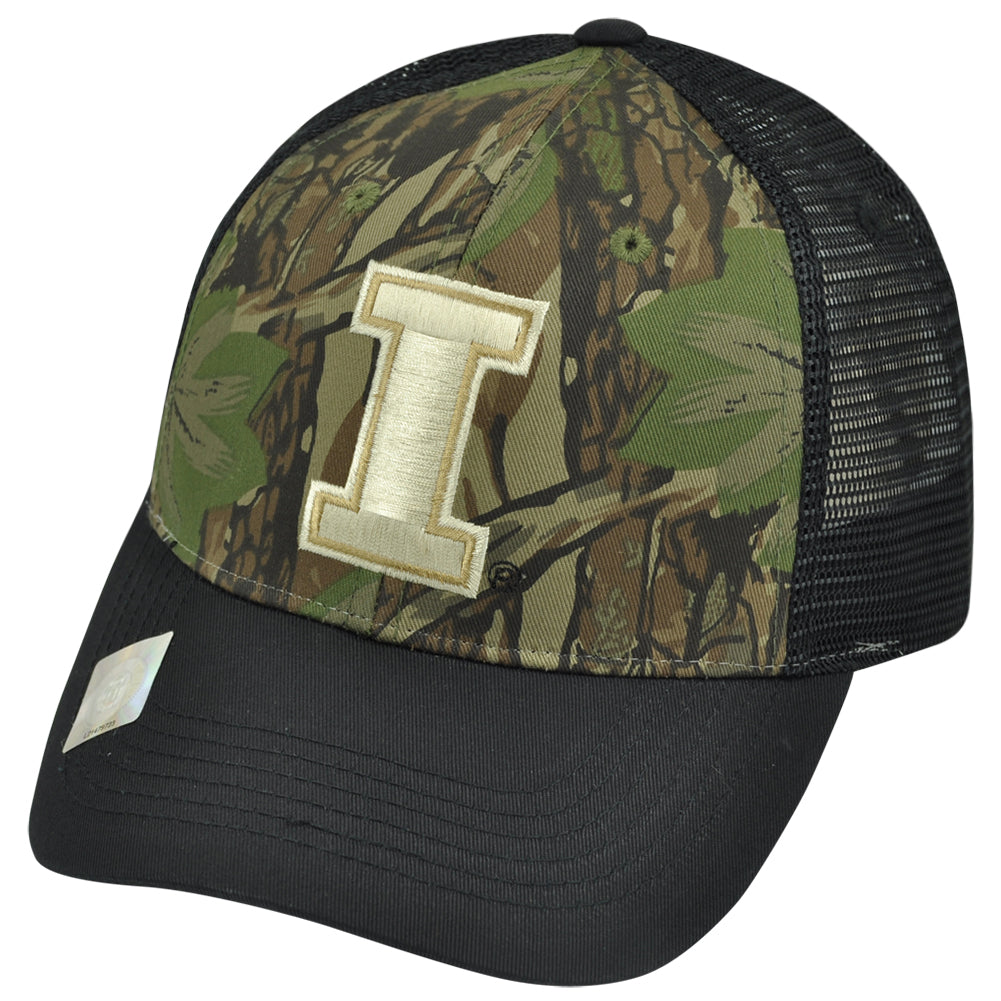 NCAA Illinois Fighting Illini Freshman Trucker Camouflage Mesh Snapback Hat Cap