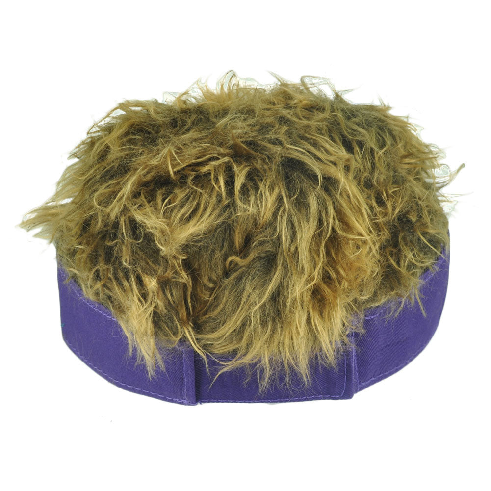 MLB Colorado Rockies Creed Flair Purple Brown Hair Visor Faux Fur Hat Cap