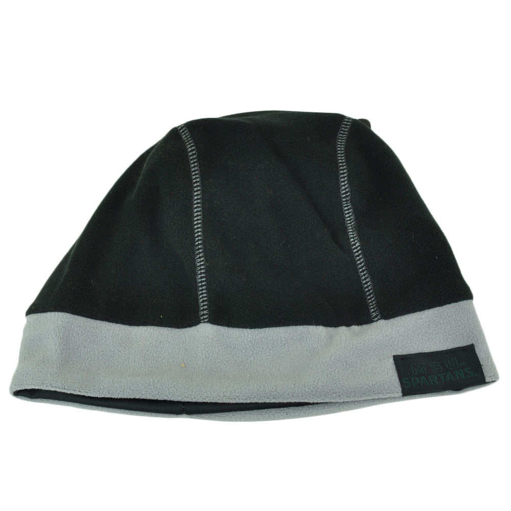 NCAA Michigan State Spartans Cuffless Fleece Knit Beanie Winter Warmth Hat Black