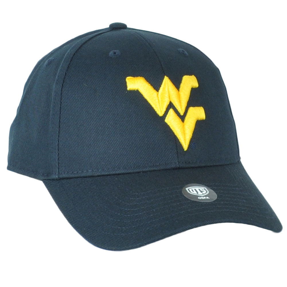 NCAA OTS All Star West Virginia Mountaineers Adjustable Navy Curved Bil Hat Cap