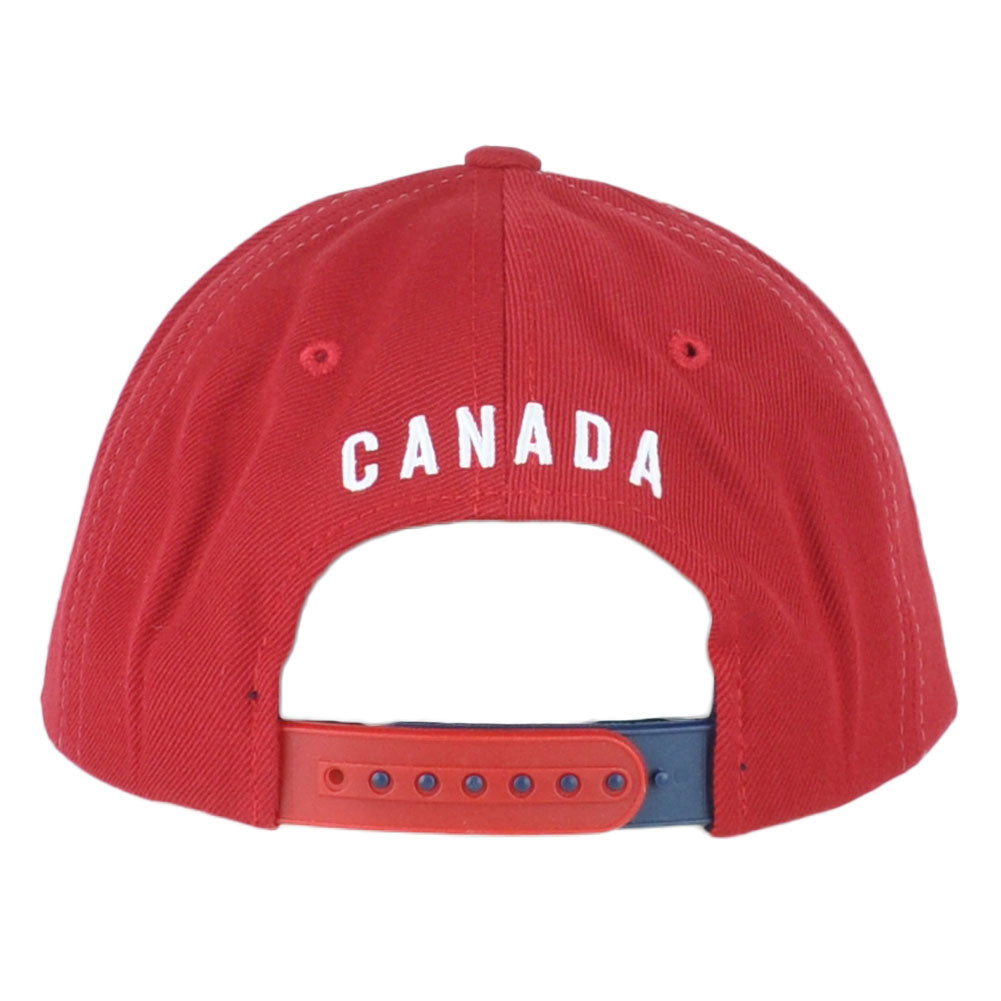 Original Zephyr Snapback Canada Canadian Shield Red White Curved Bill Hat Cap