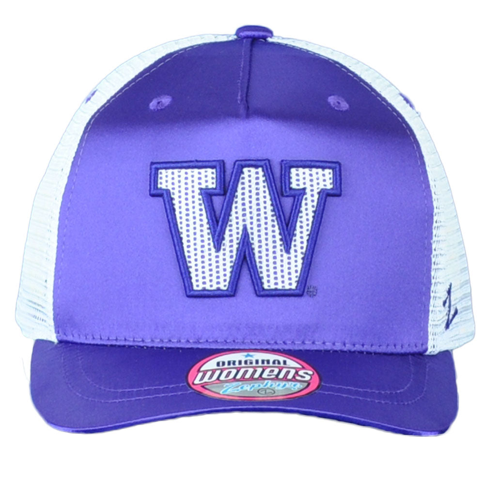 NCAA Washington Huskies Mesh Curved Snapback Adjustable Womens Ladies Hat Cap