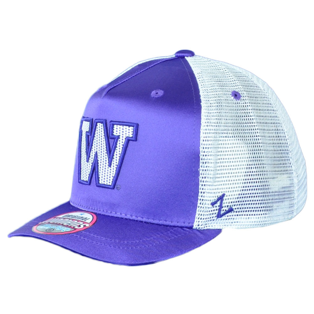 NCAA Washington Huskies Mesh Curved Snapback Adjustable Womens Ladies Hat Cap